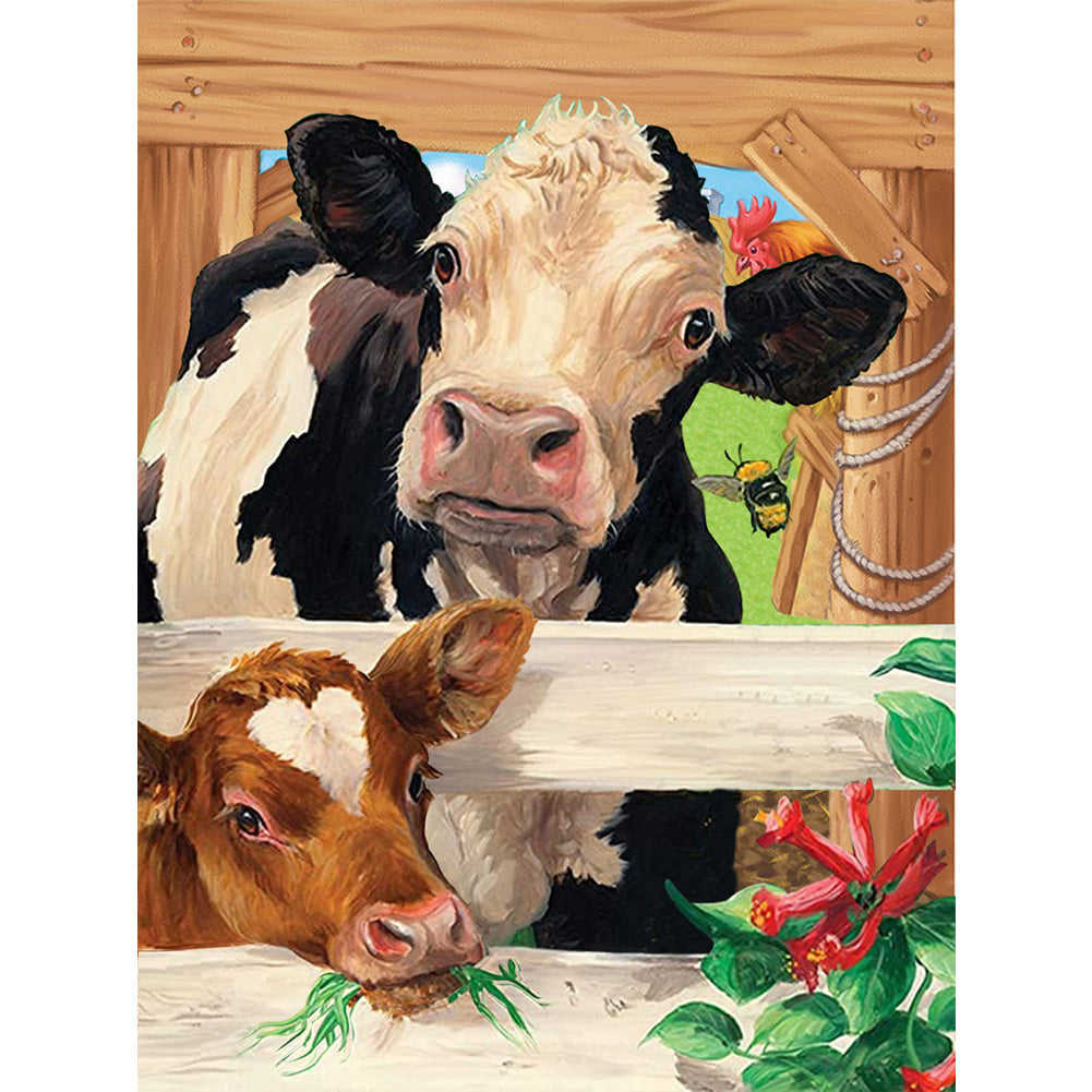 Cattle - Full Round Drill Diamond Painting 30*40CM