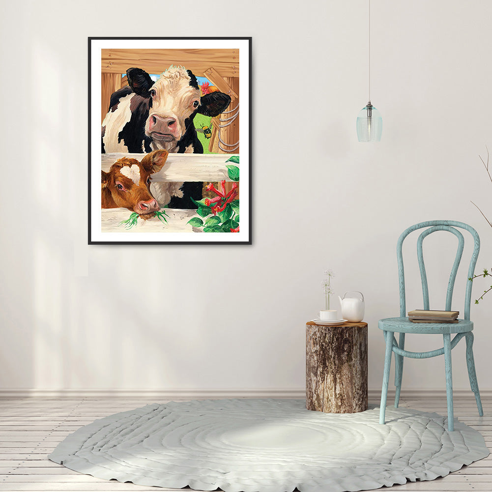 Cattle - Full Round Drill Diamond Painting 30*40CM