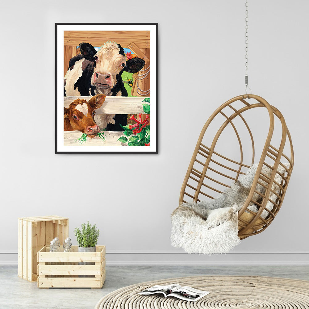 Cattle - Full Round Drill Diamond Painting 30*40CM
