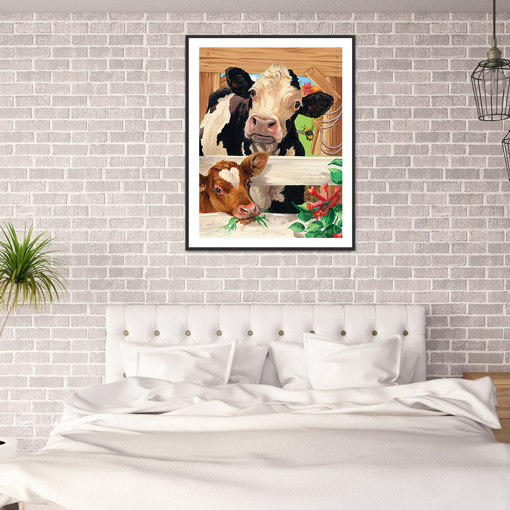Cattle - Full Round Drill Diamond Painting 30*40CM