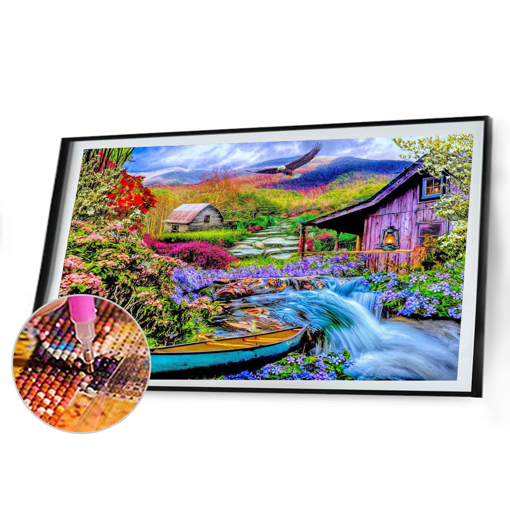 River Family - Full Round Drill Diamond Painting 70*50CM