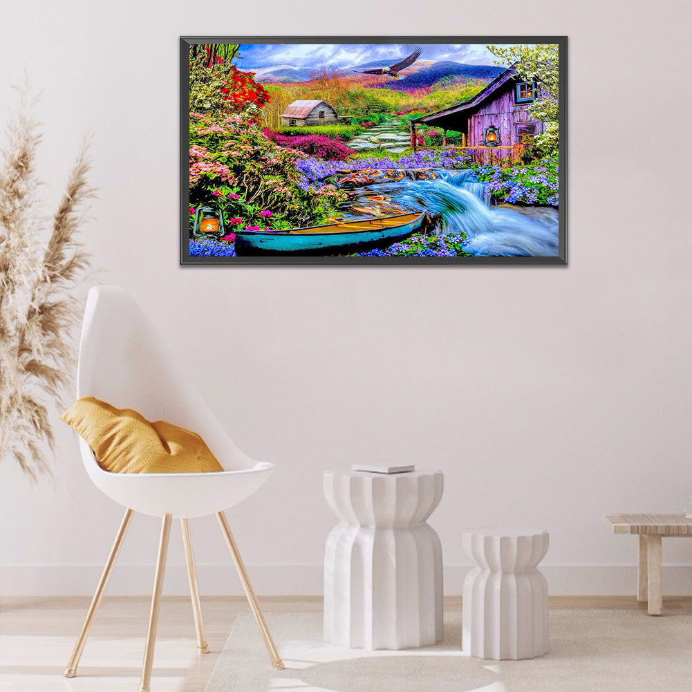 River Family - Full Round Drill Diamond Painting 70*50CM