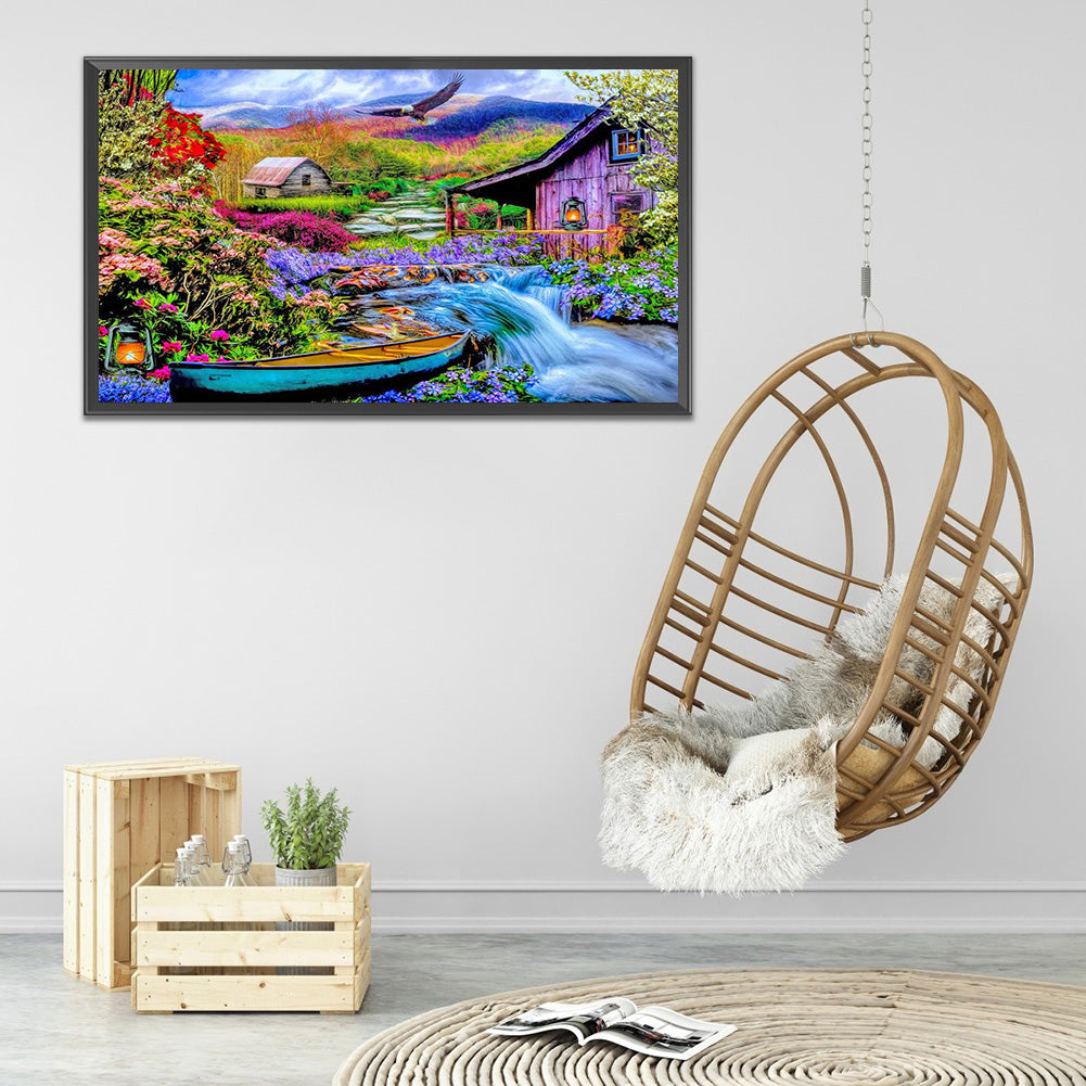 River Family - Full Round Drill Diamond Painting 70*50CM