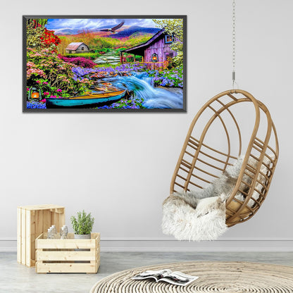 River Family - Full Round Drill Diamond Painting 70*50CM