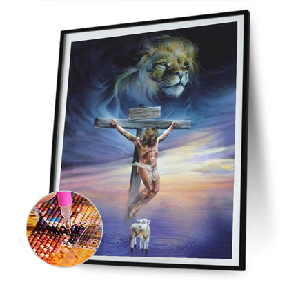 Jesus On The Cross - Full Round Drill Diamond Painting 30*40CM