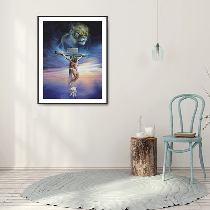 Jesus On The Cross - Full Round Drill Diamond Painting 30*40CM