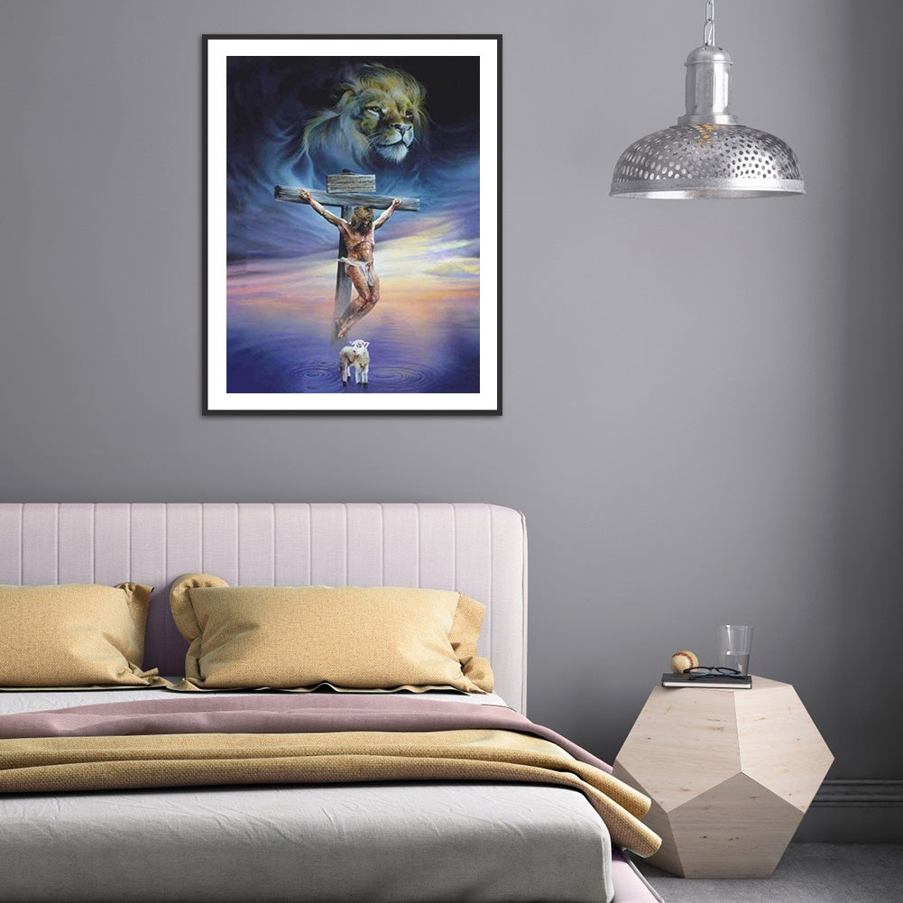 Jesus On The Cross - Full Round Drill Diamond Painting 30*40CM