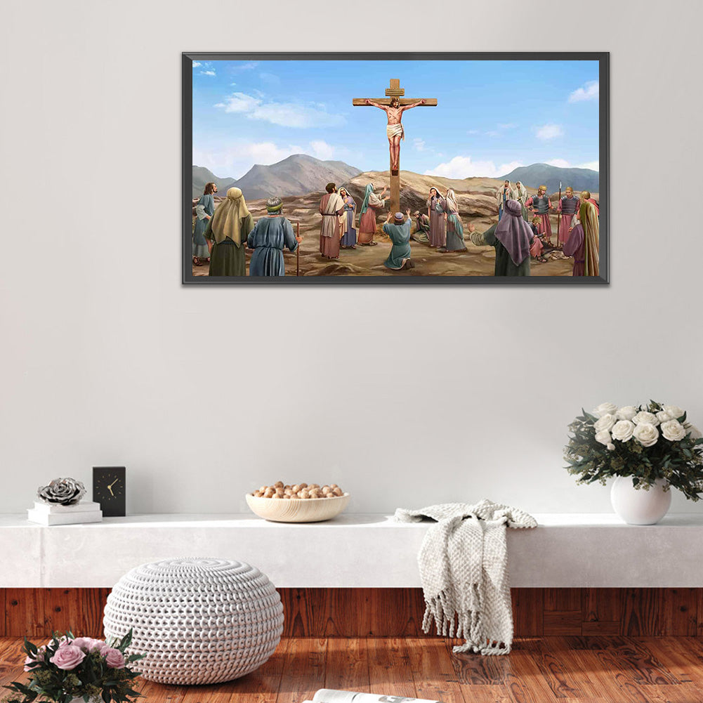 People And Jesus - Full Round Drill Diamond Painting 80*40CM