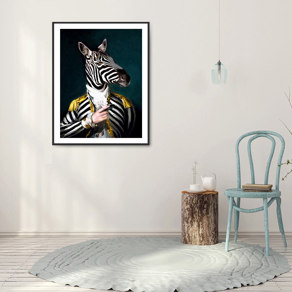 Mr Zebra - Full Round Drill Diamond Painting 30*40CM