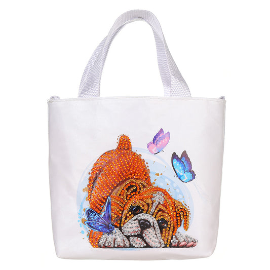 5D Diamond Painting Handbag DIY Canvas Shopping Storage Bag Foldable Tote