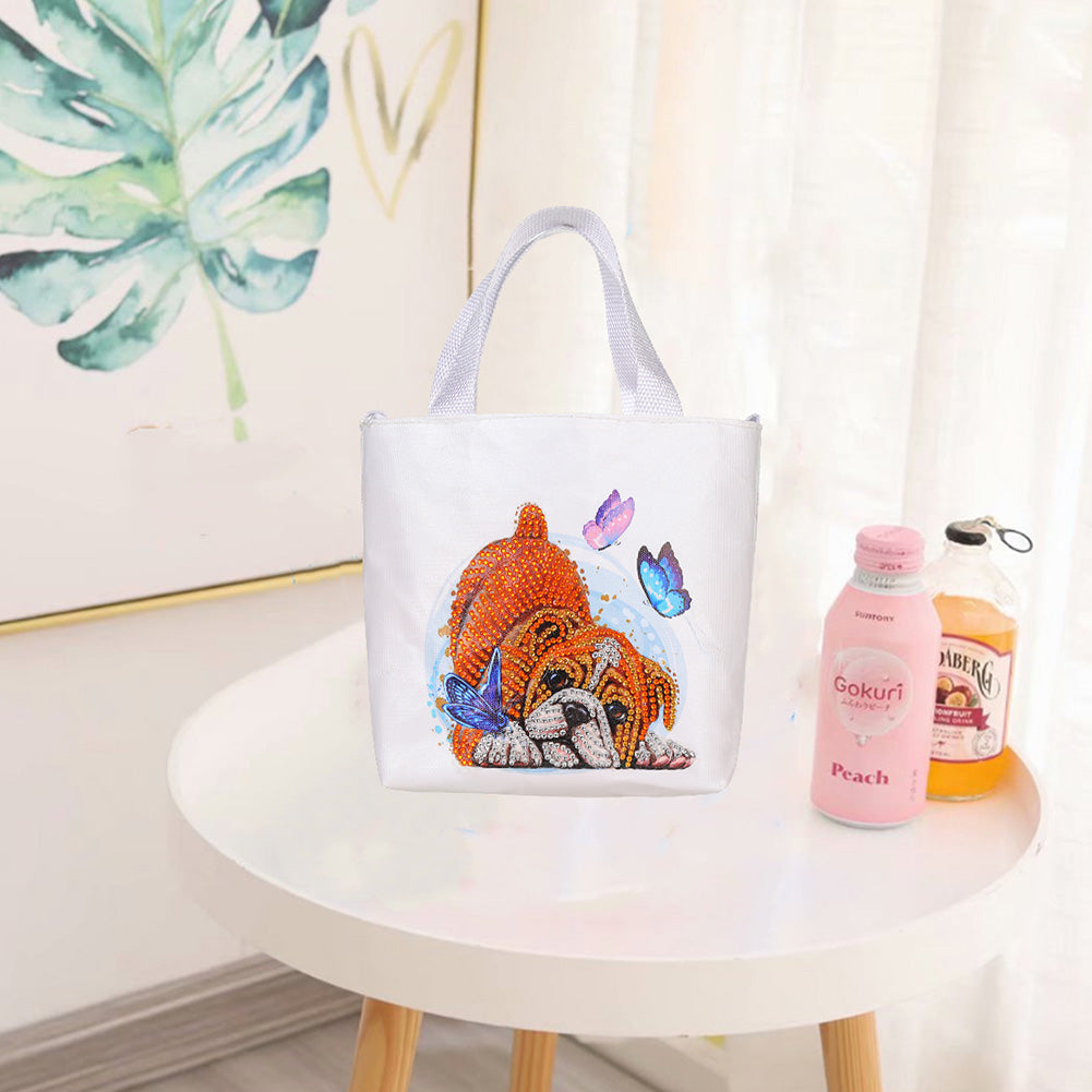 5D Diamond Painting Handbag DIY Canvas Shopping Storage Bag Foldable Tote