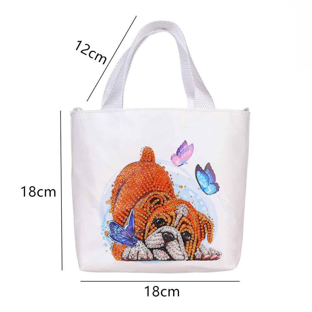 5D Diamond Painting Handbag DIY Canvas Shopping Storage Bag Foldable Tote