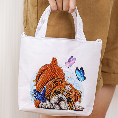 5D Diamond Painting Handbag DIY Canvas Shopping Storage Bag Foldable Tote