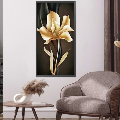 Golden Flowers - Full Round Drill Diamond Painting 40*80CM