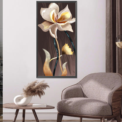 Golden Flowers - Full Round Drill Diamond Painting 40*80CM