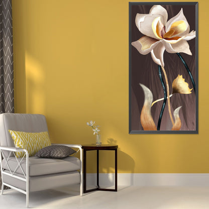 Golden Flowers - Full Round Drill Diamond Painting 40*80CM