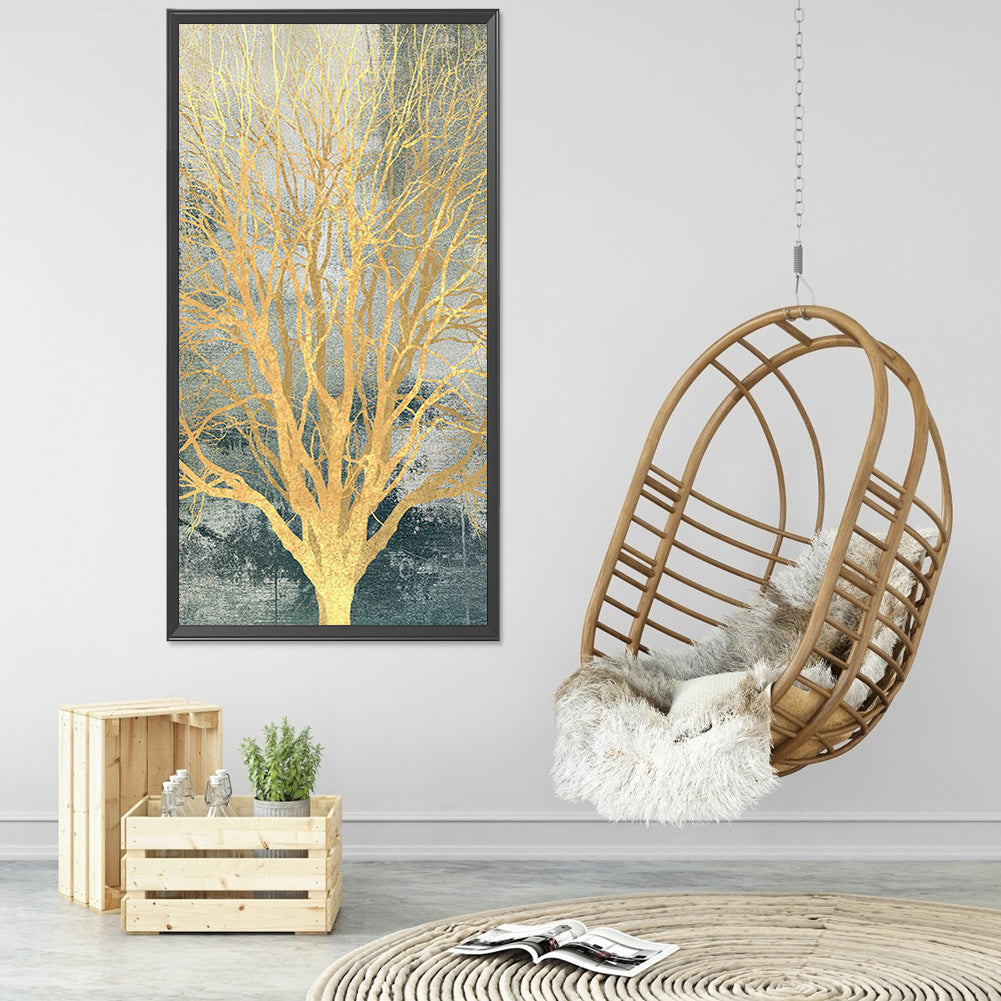 Golden Tree - Full Round Drill Diamond Painting 40*80CM