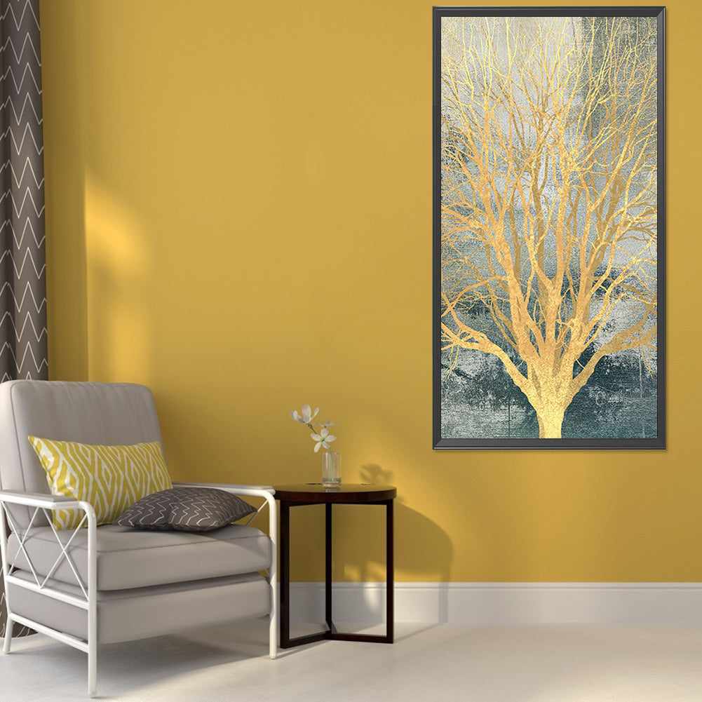 Golden Tree - Full Round Drill Diamond Painting 40*80CM