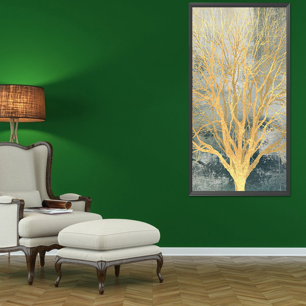 Golden Tree - Full Round Drill Diamond Painting 40*80CM