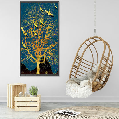 Golden Tree - Full Round Drill Diamond Painting 40*80CM