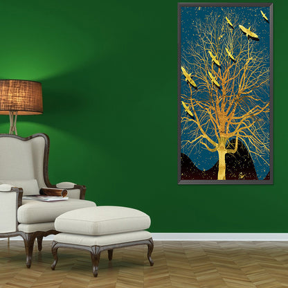 Golden Tree - Full Round Drill Diamond Painting 40*80CM