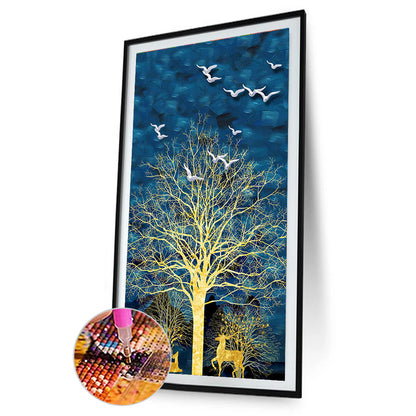 Golden Tree - Full Round Drill Diamond Painting 40*80CM