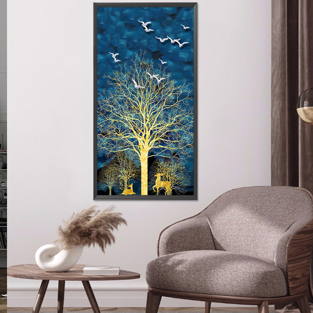 Golden Tree - Full Round Drill Diamond Painting 40*80CM