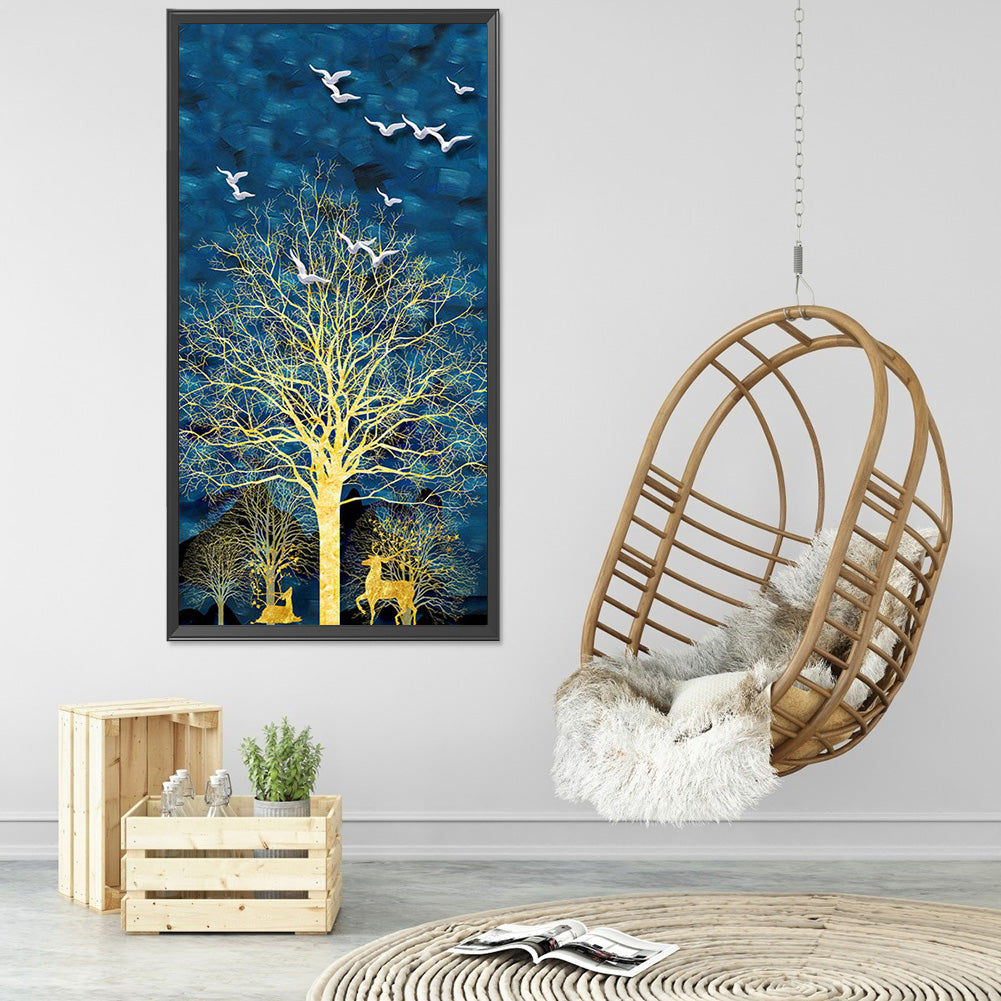 Golden Tree - Full Round Drill Diamond Painting 40*80CM