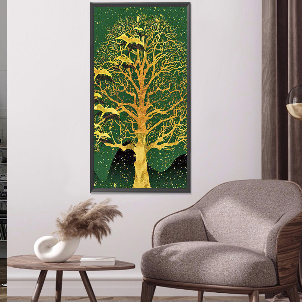 Golden Tree - Full Round Drill Diamond Painting 40*80CM