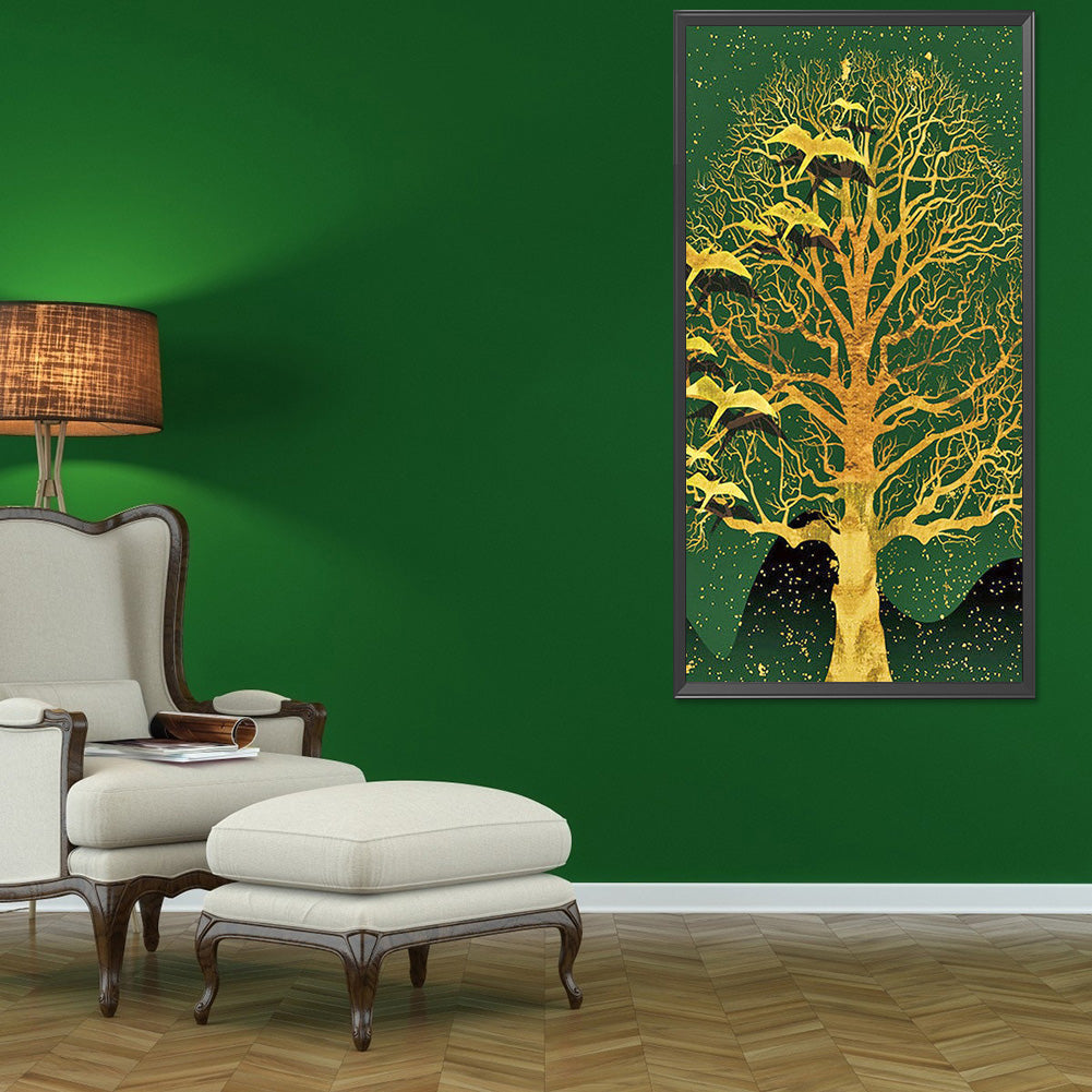 Golden Tree - Full Round Drill Diamond Painting 40*80CM