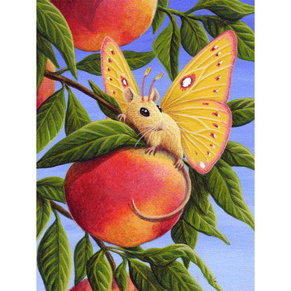 Butterfly Mouse - Full Round Drill Diamond Painting 30*40CM