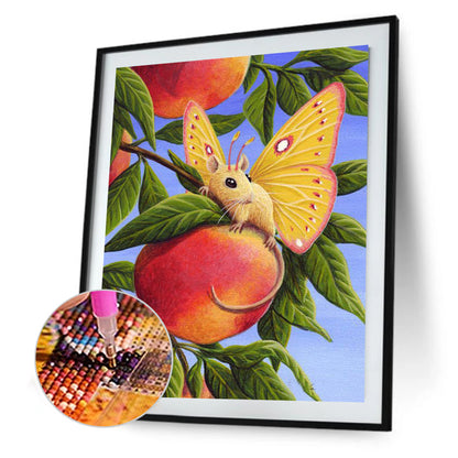 Butterfly Mouse - Full Round Drill Diamond Painting 30*40CM