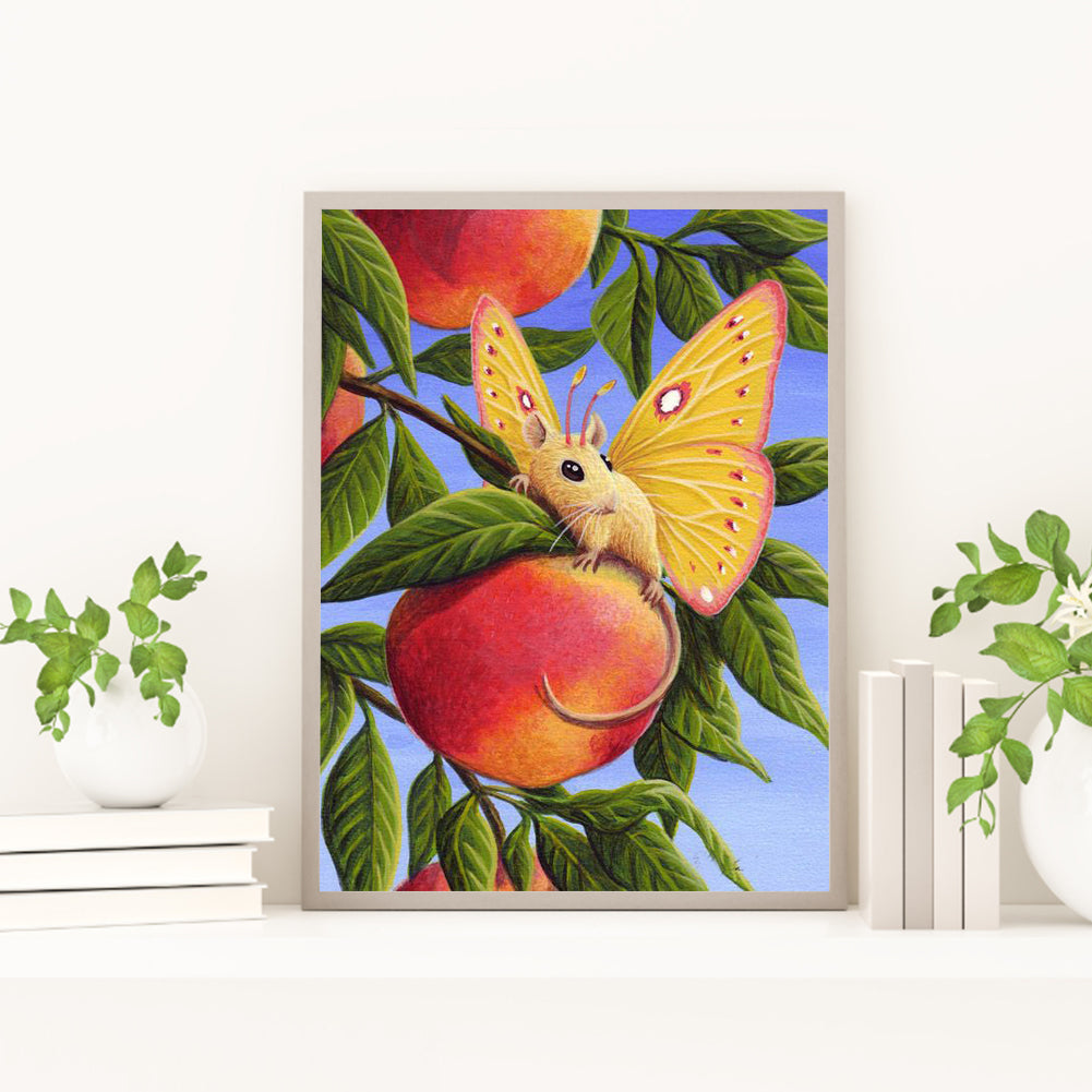 Butterfly Mouse - Full Round Drill Diamond Painting 30*40CM