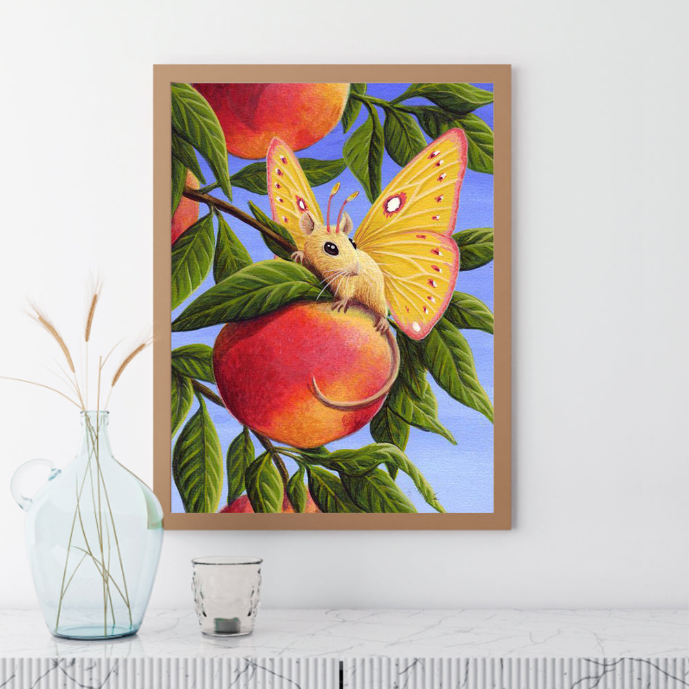 Butterfly Mouse - Full Round Drill Diamond Painting 30*40CM