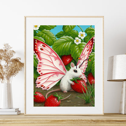 Butterfly Mouse - Full Round Drill Diamond Painting 30*40CM