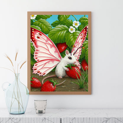 Butterfly Mouse - Full Round Drill Diamond Painting 30*40CM