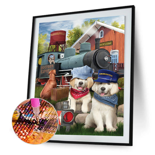 Dog - Full Round Drill Diamond Painting 30*40CM