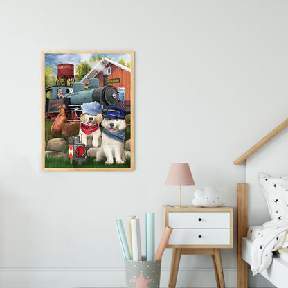 Dog - Full Round Drill Diamond Painting 30*40CM