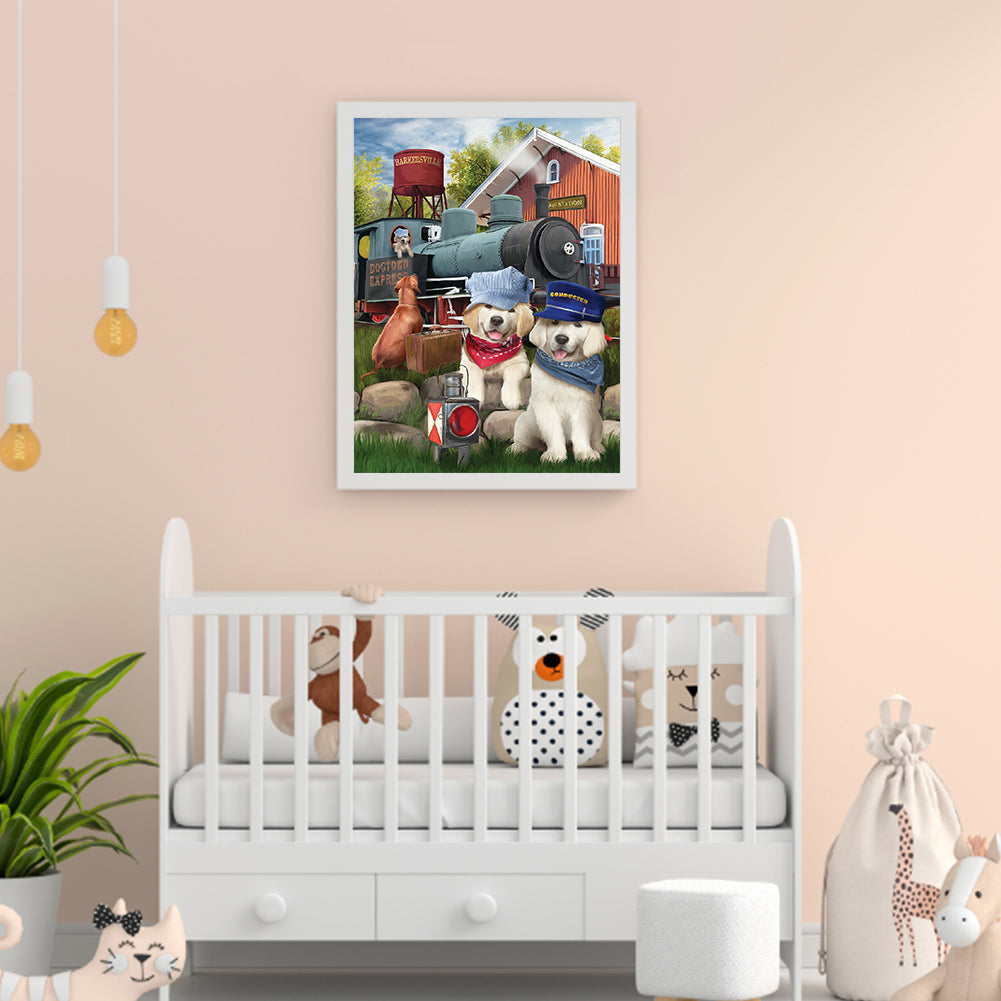 Dog - Full Round Drill Diamond Painting 30*40CM