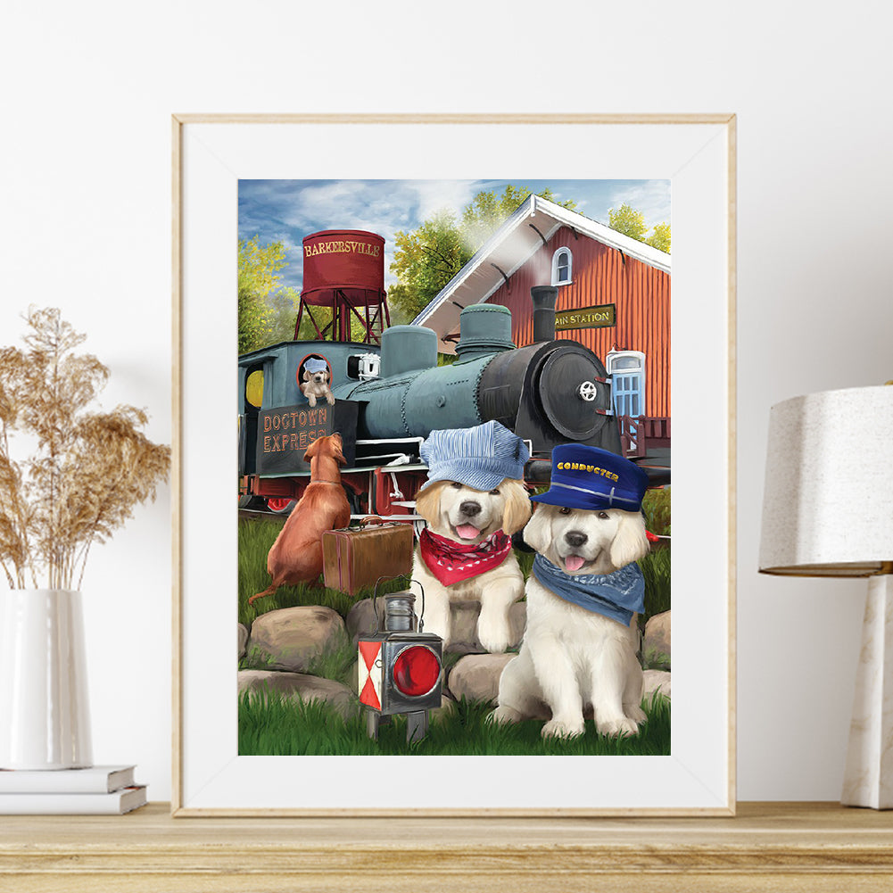 Dog - Full Round Drill Diamond Painting 30*40CM