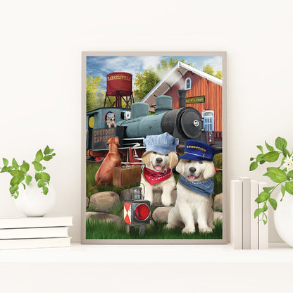 Dog - Full Round Drill Diamond Painting 30*40CM