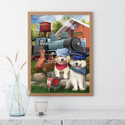 Dog - Full Round Drill Diamond Painting 30*40CM