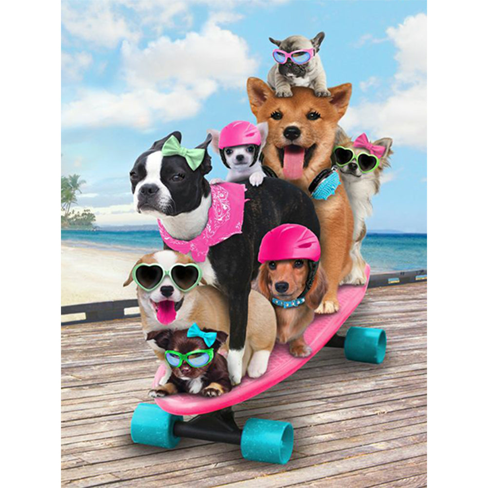 Dog - Full Round Drill Diamond Painting 30*40CM