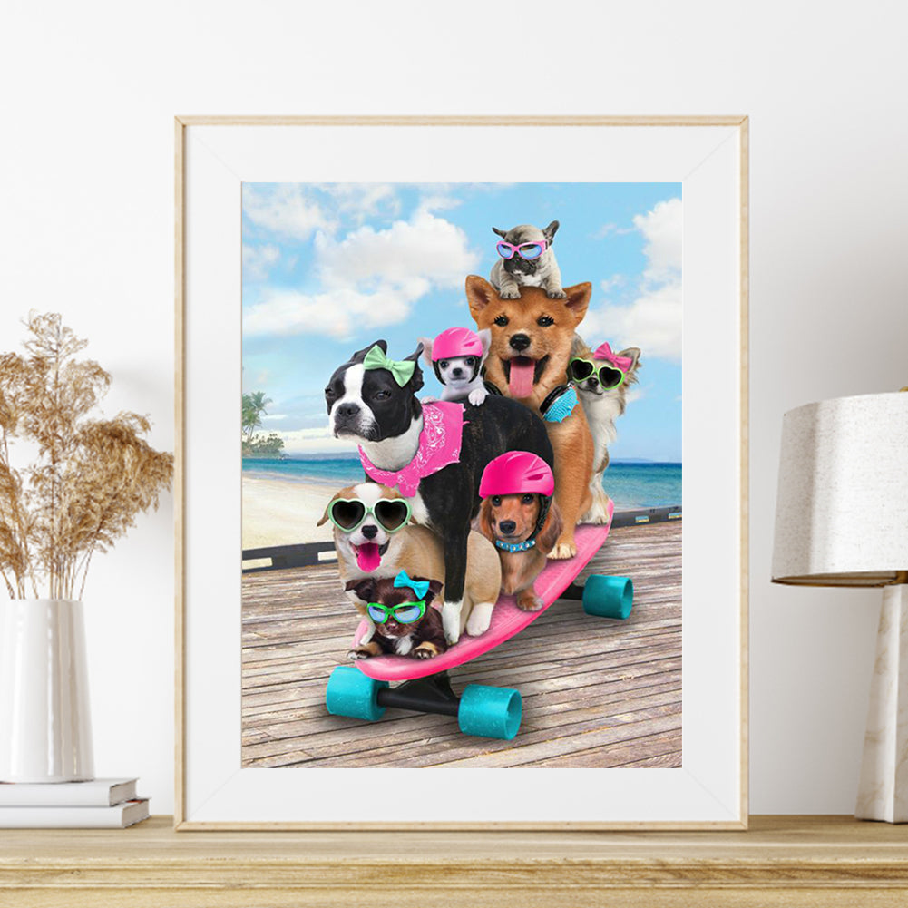 Dog - Full Round Drill Diamond Painting 30*40CM