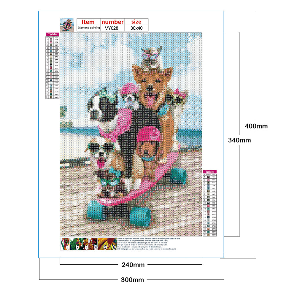 Dog - Full Round Drill Diamond Painting 30*40CM