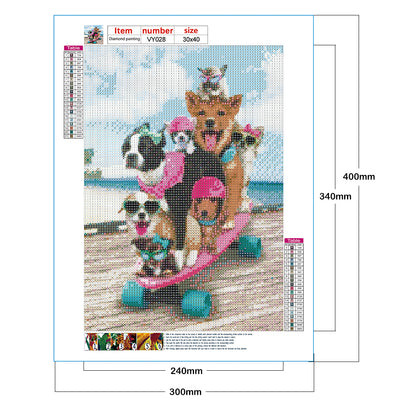 Dog - Full Round Drill Diamond Painting 30*40CM