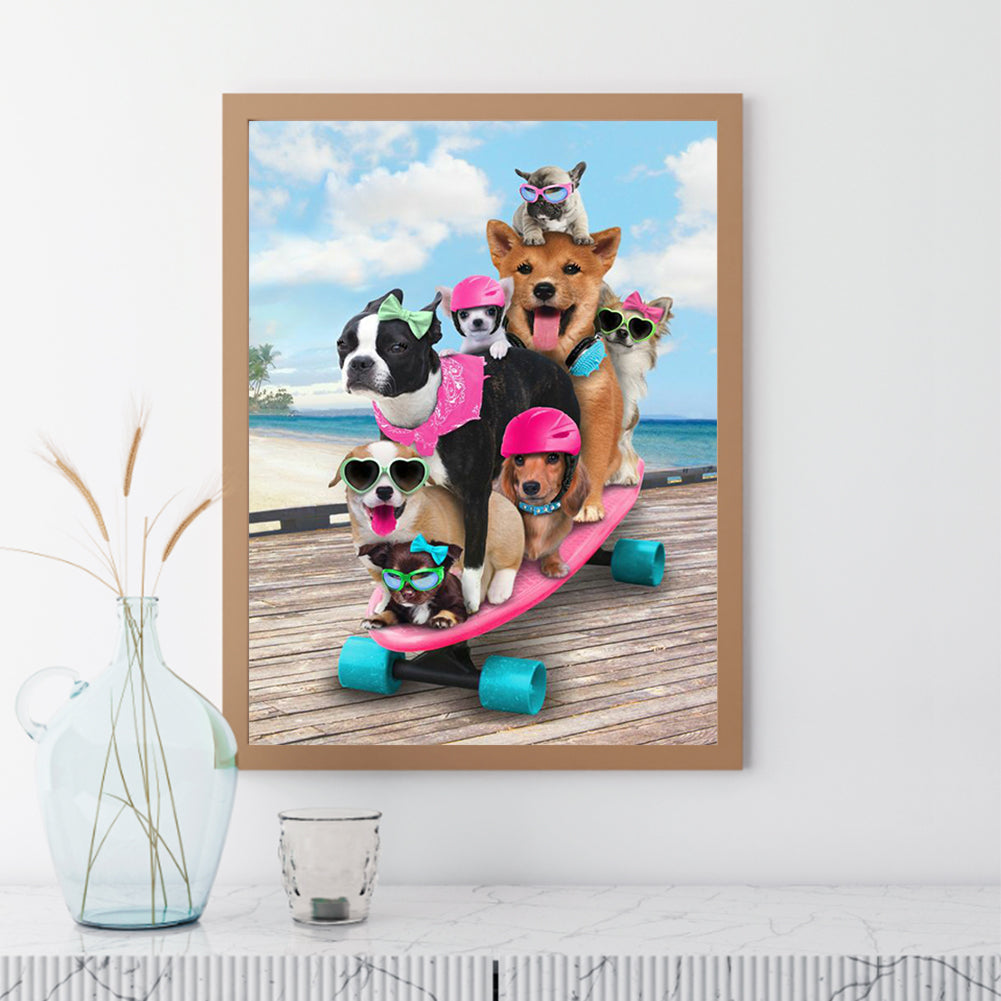 Dog - Full Round Drill Diamond Painting 30*40CM