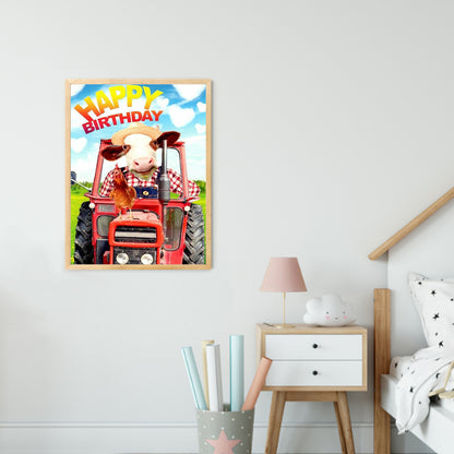 Cattle - Full Round Drill Diamond Painting 30*40CM