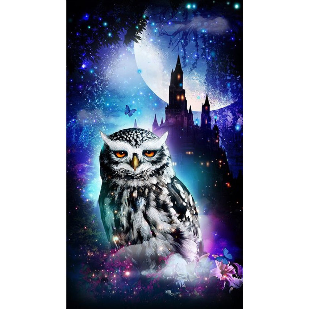 Owl - Full Round Drill Diamond Painting 40*70CM