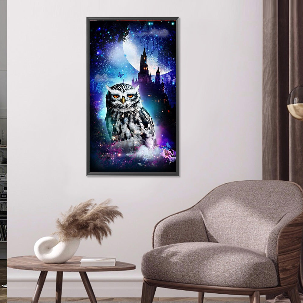 Owl - Full Round Drill Diamond Painting 40*70CM